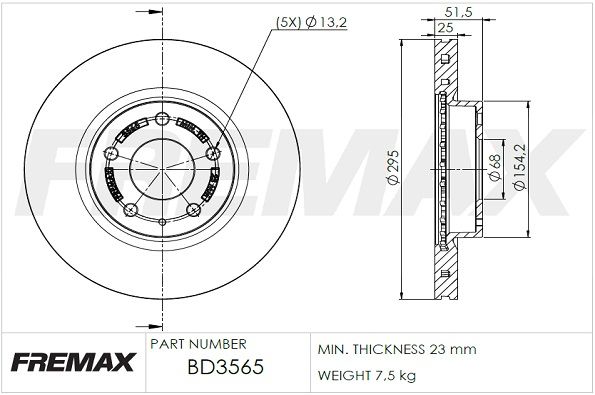 Brake Disc FREMAX BD-3565