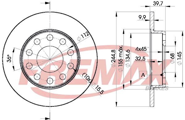 Гальмівний диск FREMAX BD-3637