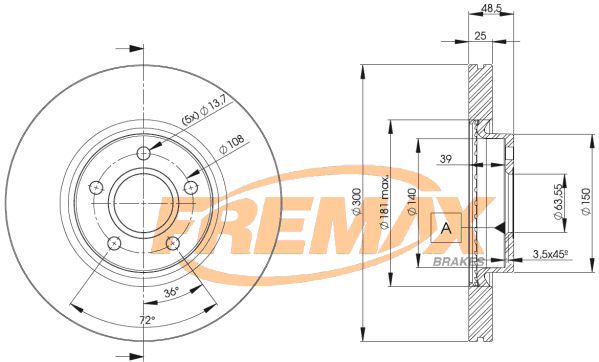 Stabdžių diskas FREMAX BD-3937