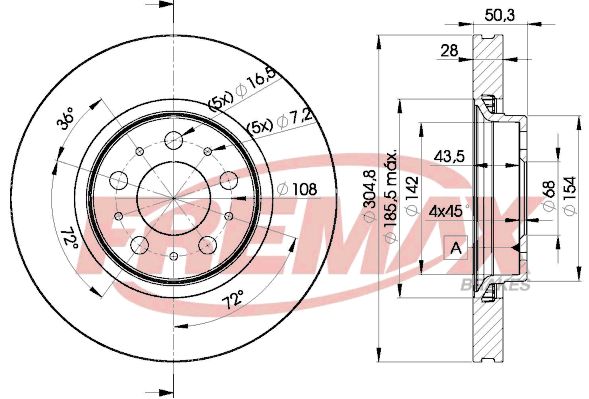 Brake Disc FREMAX BD-4045