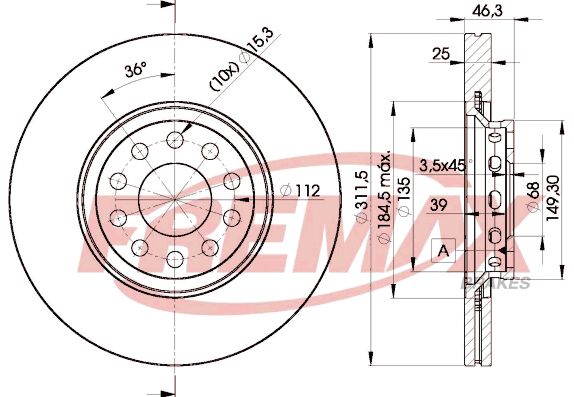 Brake Disc FREMAX BD-4065