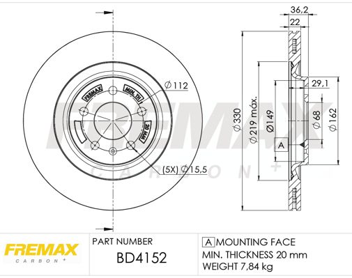 Brake Disc FREMAX BD-4152