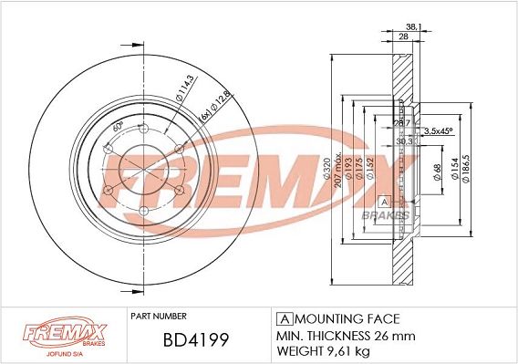 Brake Disc FREMAX BD-4199