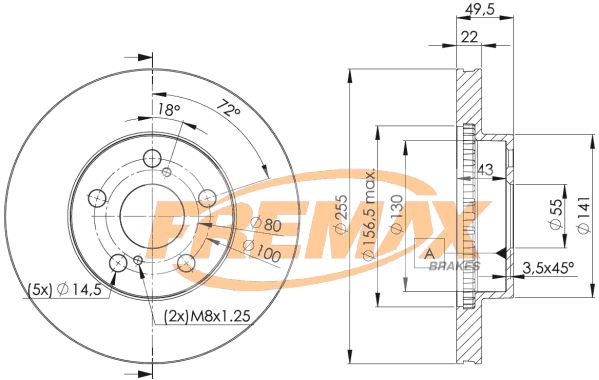 Гальмівний диск FREMAX BD-4413