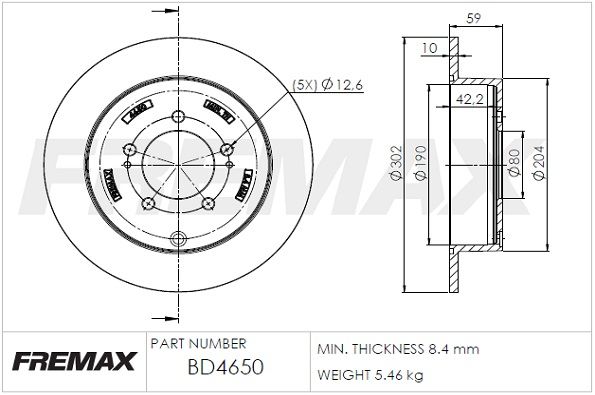 Brake Disc FREMAX BD-4650