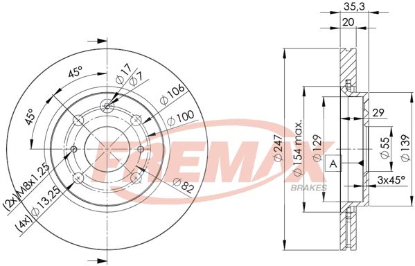 Гальмівний диск FREMAX BD-4700