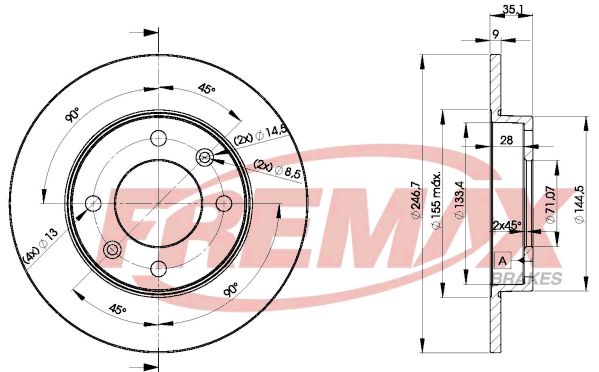 Brake Disc FREMAX BD-4746