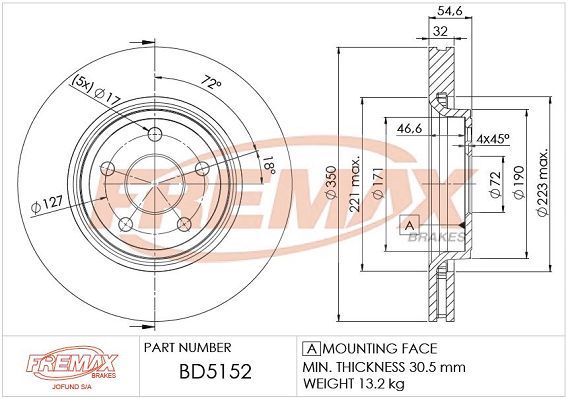 Brake Disc FREMAX BD-5152