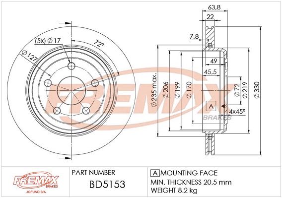 Brake Disc FREMAX BD-5153