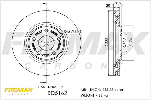 Brake Disc FREMAX BD-5162