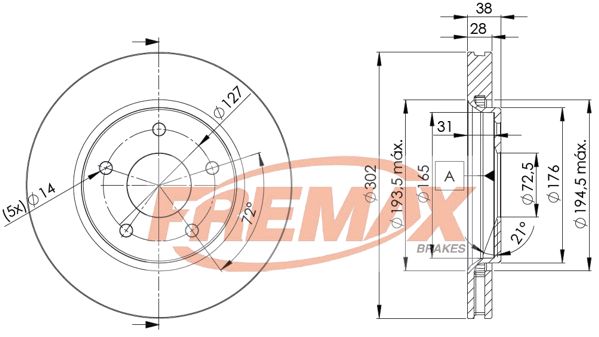 Brake Disc FREMAX BD-5170