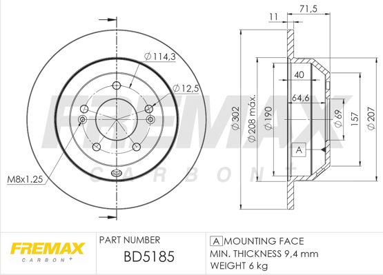 Brake Disc FREMAX BD-5185