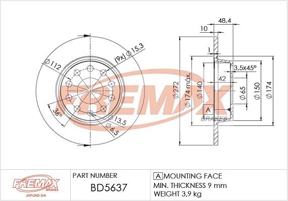 Brake Disc FREMAX BD-5637