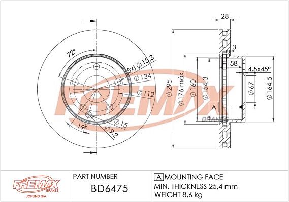 Brake Disc FREMAX BD-6475