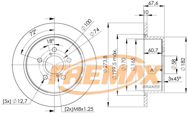 Гальмівний диск FREMAX BD-7033