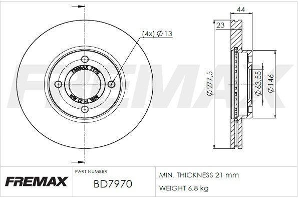 Brake Disc FREMAX BD-7970