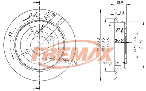 Stabdžių diskas FREMAX BD-8571