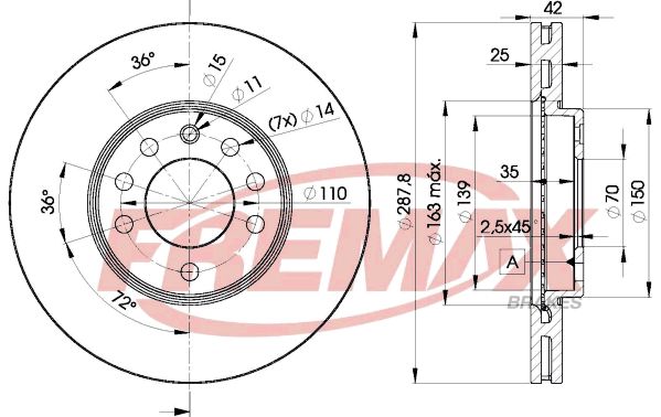 Гальмівний диск FREMAX BD-9043