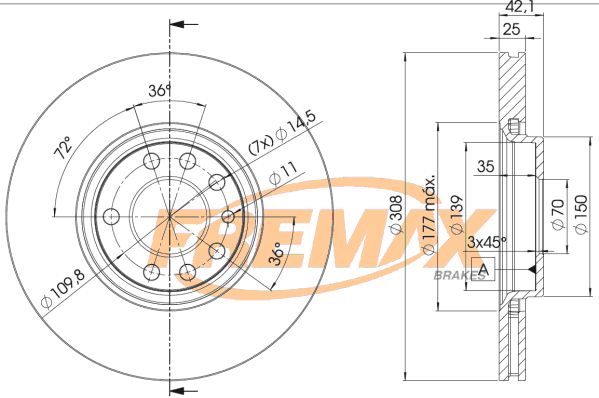 Brake Disc FREMAX BD-9061