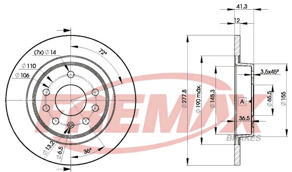 Brake Disc FREMAX BD-9115