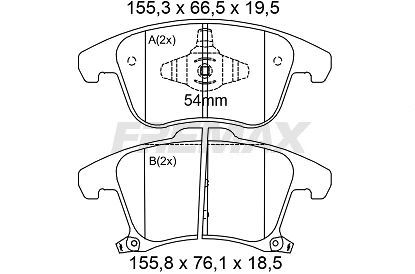 Brake Pad Set, disc brake FREMAX FBP-0001