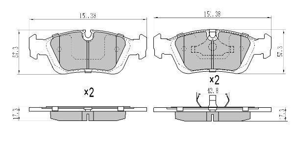 Brake Pad Set, disc brake FREMAX FBP-0741