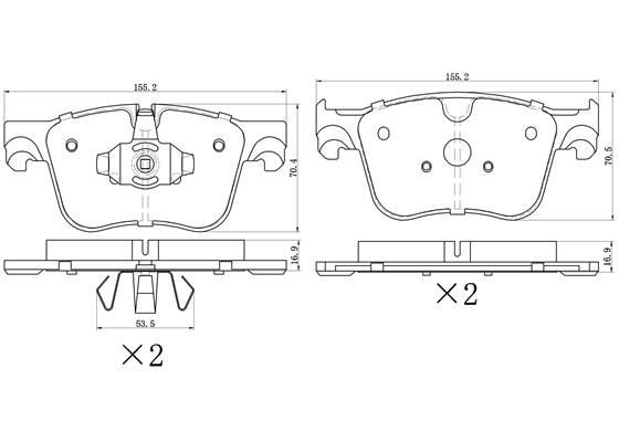 Brake Pad Set, disc brake FREMAX FBP-0770