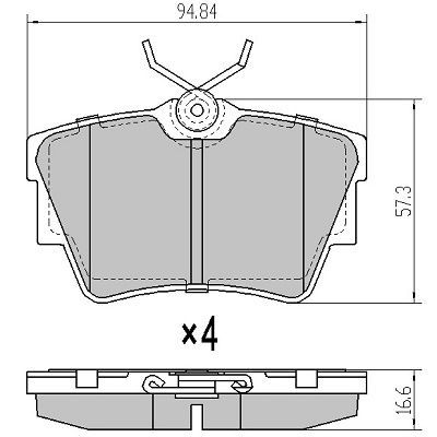 Brake Pad Set, disc brake FREMAX FBP-1152