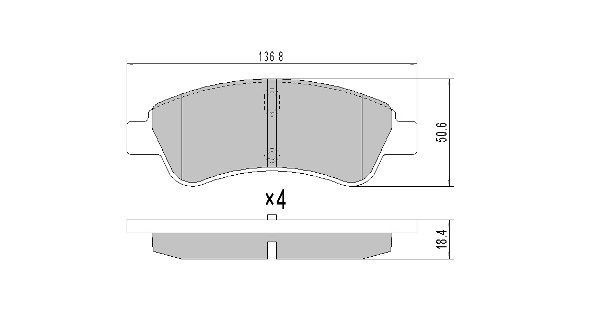 Brake Pad Set, disc brake FREMAX FBP-1212