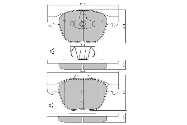 Brake Pad Set, disc brake FREMAX FBP-1362