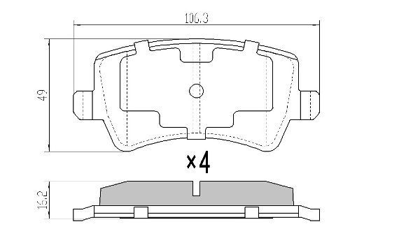 Brake Pad Set, disc brake FREMAX FBP-1497