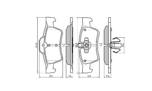 Brake Pad Set, disc brake FREMAX FBP-1523