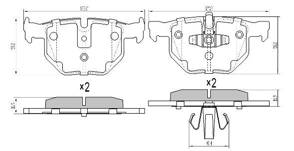 Brake Pad Set, disc brake FREMAX FBP-1624