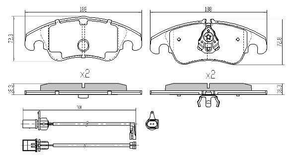 Brake Pad Set, disc brake FREMAX FBP-1643