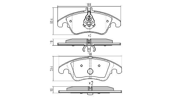 Brake Pad Set, disc brake FREMAX FBP-1652