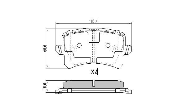 Brake Pad Set, disc brake FREMAX FBP-1654