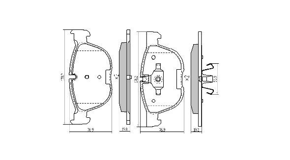 Brake Pad Set, disc brake FREMAX FBP-1666