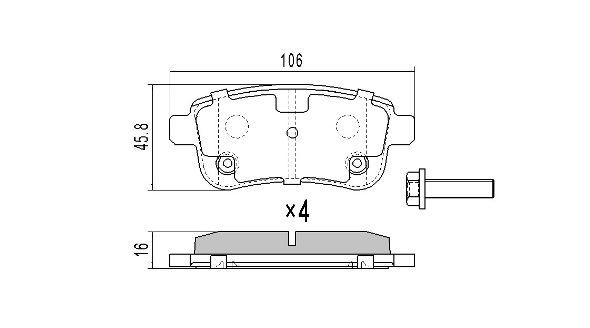 Brake Pad Set, disc brake FREMAX FBP-1680