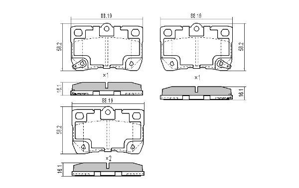 Brake Pad Set, disc brake FREMAX FBP-1693