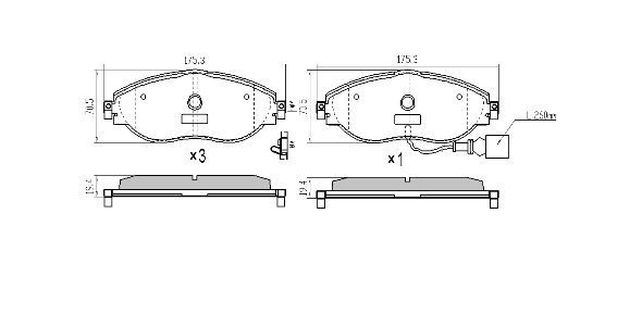 Brake Pad Set, disc brake FREMAX FBP-1742