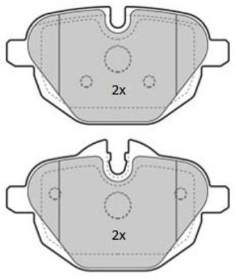 Stabdžių trinkelių rinkinys, diskinis stabdys FREMAX FBP-1854