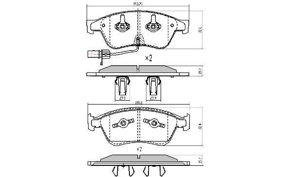 Brake Pad Set, disc brake FREMAX FBP-1922