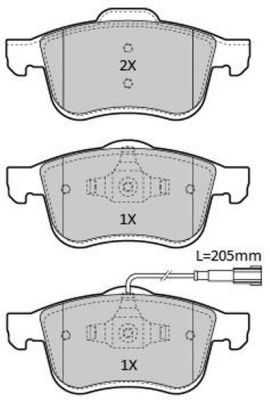 Brake Pad Set, disc brake FREMAX FBP-1935