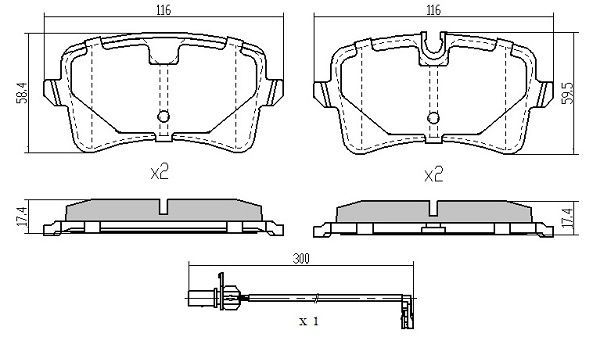 Brake Pad Set, disc brake FREMAX FBP-1940