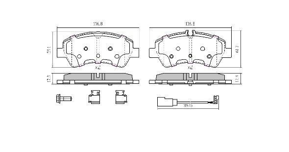 Brake Pad Set, disc brake FREMAX FBP-1952