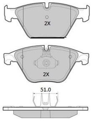 Brake Pad Set, disc brake FREMAX FBP-1958