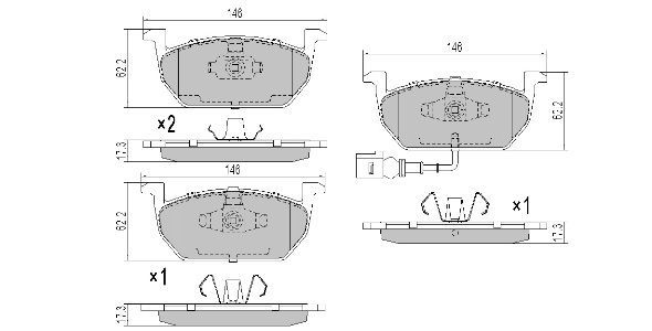 Brake Pad Set, disc brake FREMAX FBP-1969