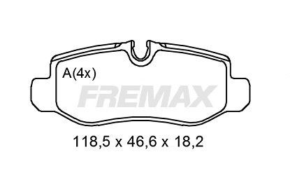 Комплект гальмівних накладок, дискове гальмо FREMAX FBP-2010