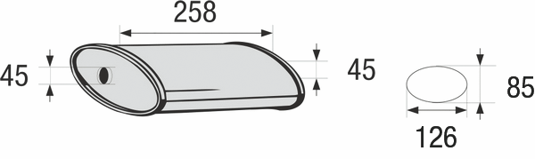 Centre Muffler, universal  248-059