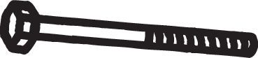 Bolt, exhaust system BOSAL 258-835